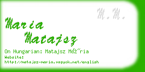maria matajsz business card